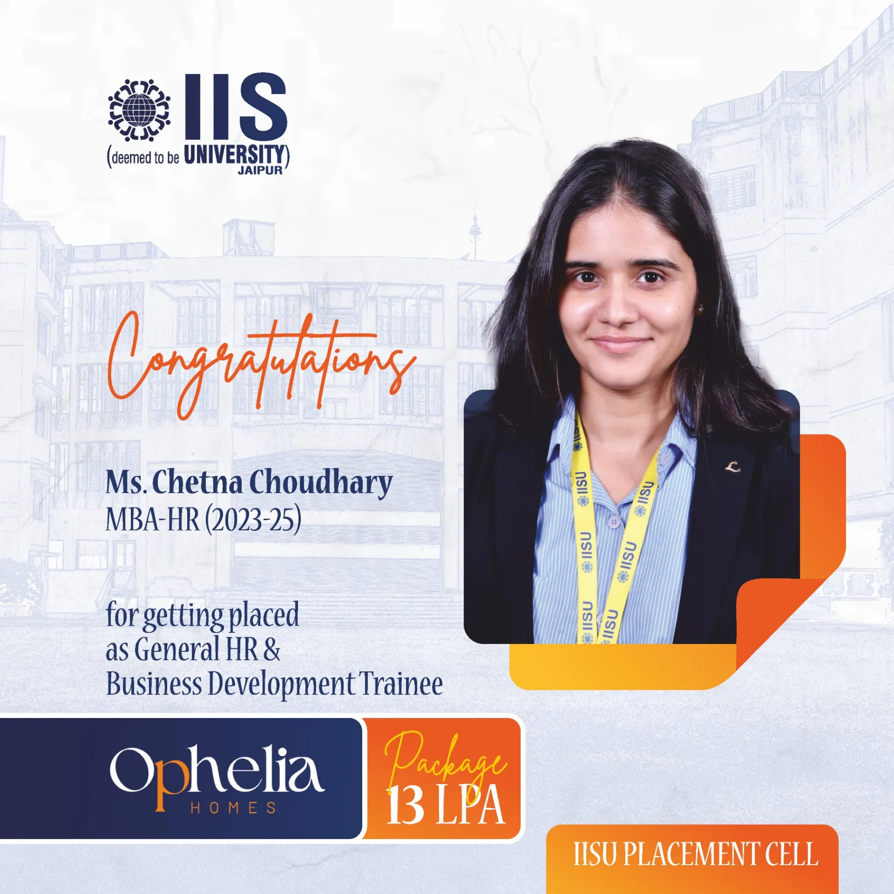 IIS Placement Chetna Choudhary